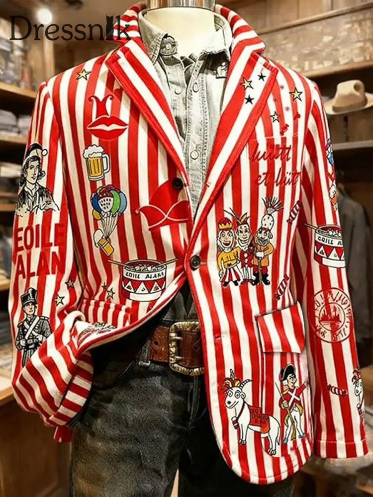 Herren Cologne Carnival Print Casual Anzüge als bild / S