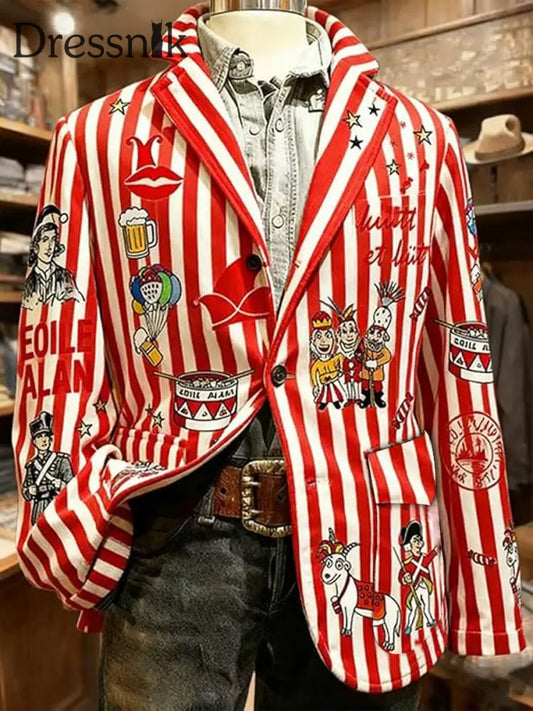 Herren Cologne Carnival Print Casual Anzüge als bild / S