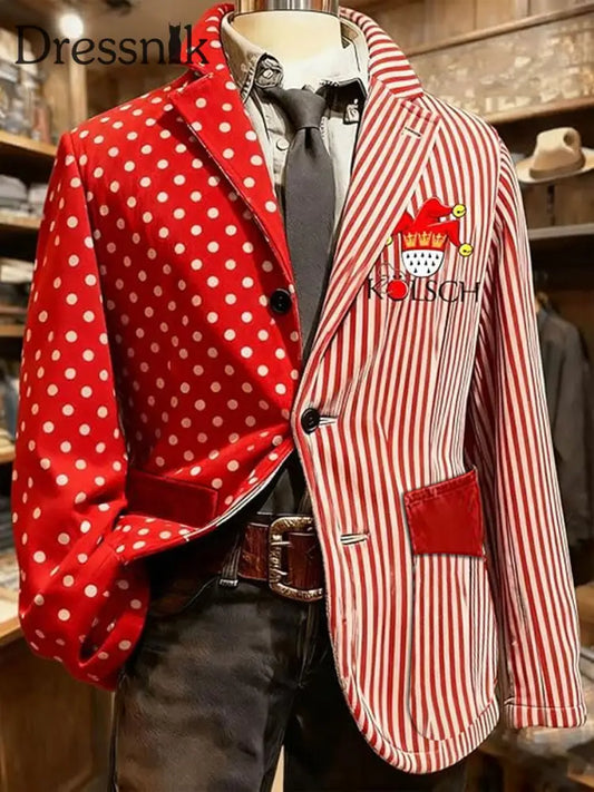 Herren Cologne Carnival Print Casual Anzüge als bild / S