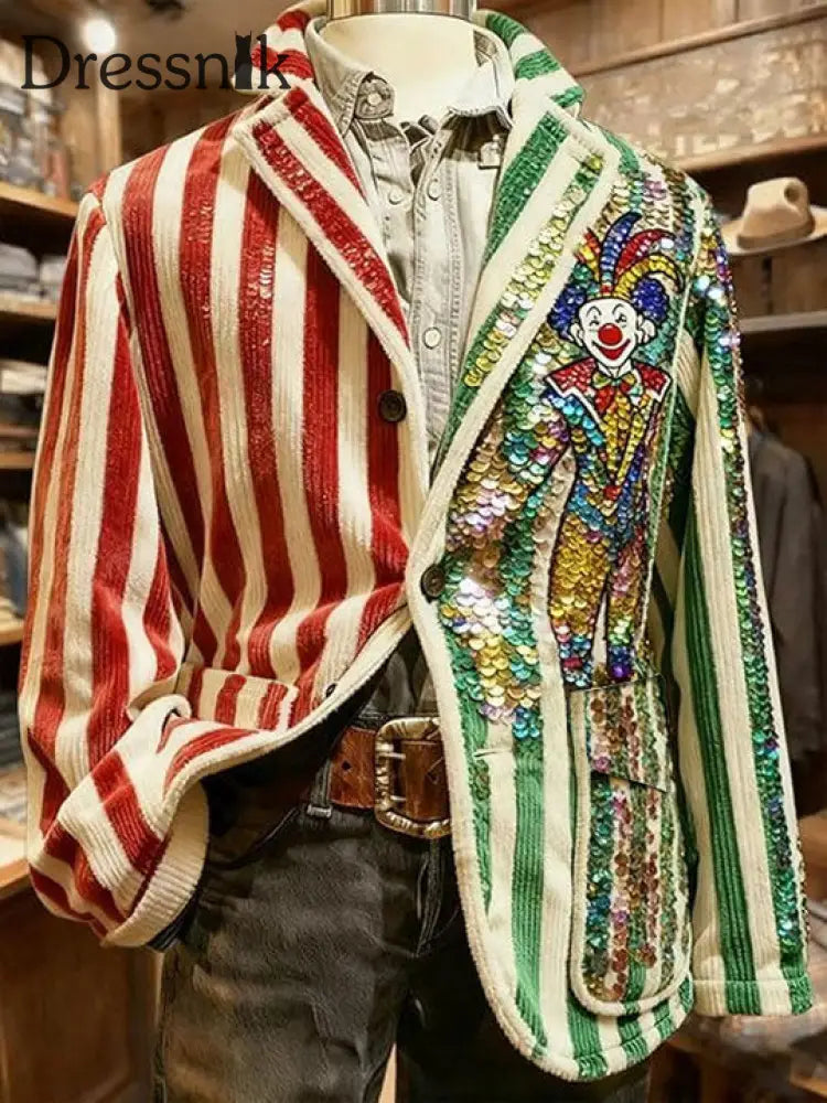 Herren Cologne Carnival Print Casual Anzüge als bild / S