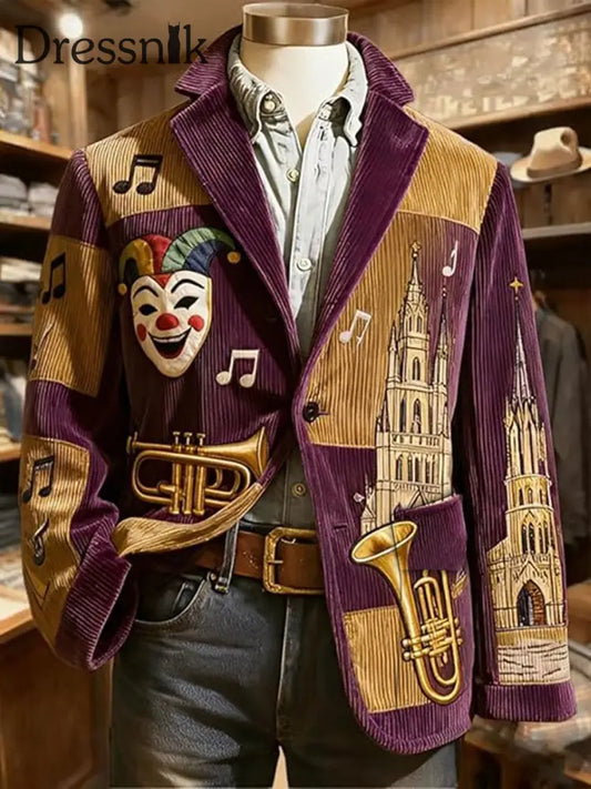 Herren Cologne Carnival Print Casual Anzüge als bild / S