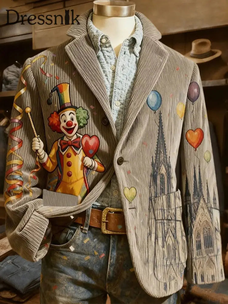 Herren Cologne Carnival Print Casual Anzüge als bild / S