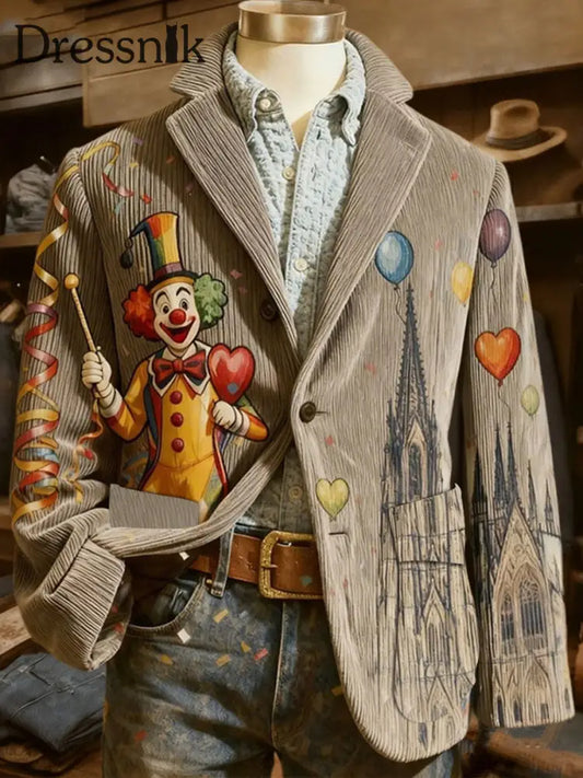 Herren Cologne Carnival Print Casual Anzüge als bild / S