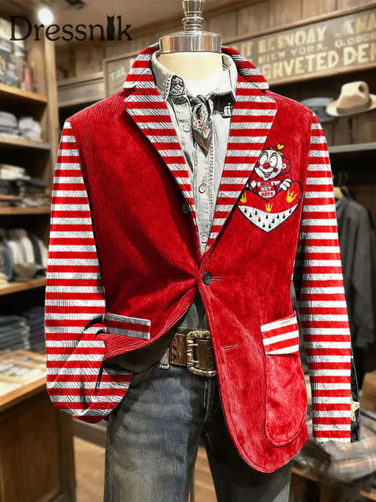 Herren Cologne Carnival Print Casual Anzüge Rot / S