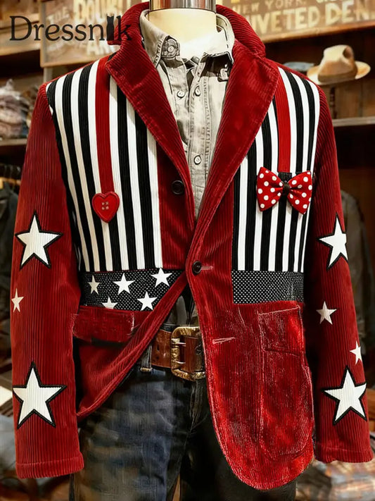 Herren Cologne Carnival Print Casual Anzüge Rot / S