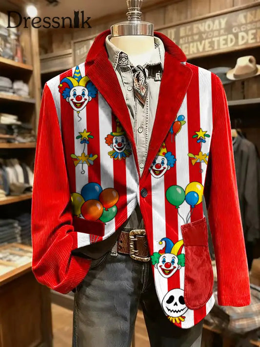 Herren Cologne Carnival Print Casual Anzüge Rot / S