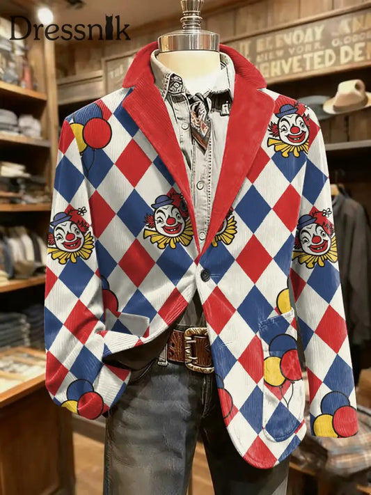 Herren Cologne Carnival Print Casual Anzüge Rot / S