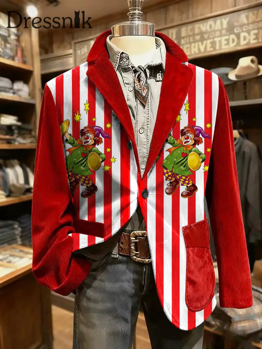 Herren Cologne Carnival Print Casual Anzüge Rot / S