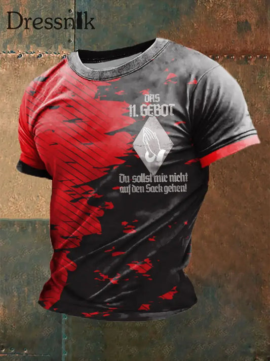 Herren Das 11. Gebot - Du sollst mir nicht auf den Sack gehen! Bedrucktes Kurzarm-T-Shirt als bild / S