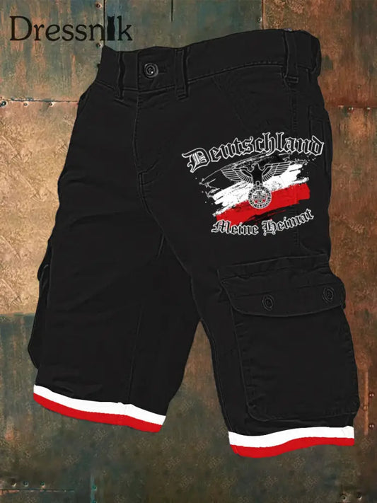 Herren deutsche Rede wendungen Shorts Schwarz / S