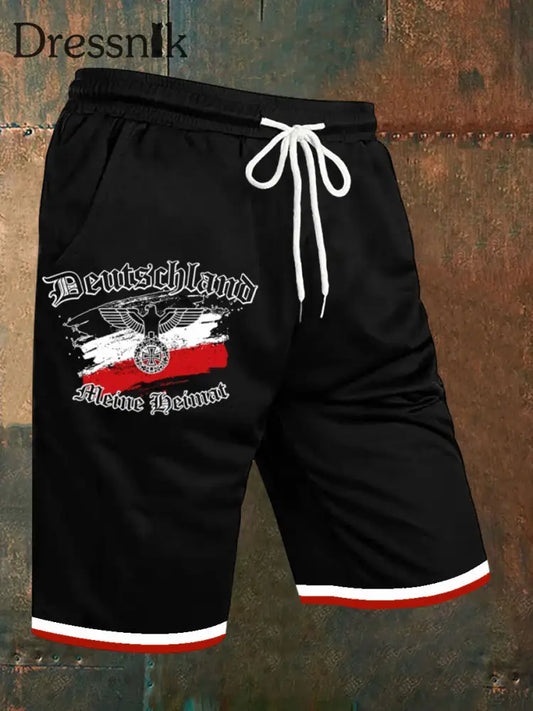 Herren deutsche Rede wendungen Shorts Schwarz / S