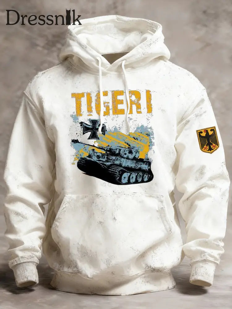 Herren Deutsches Kunstdruck bequemes Kapuzen-Sweatshirt A / S