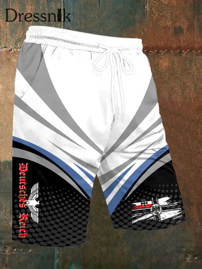 Herren-Deutsches-Reich-Shorts Blau / S