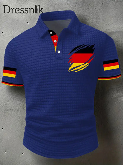 Herren Deutschland bedruckte Freizeit-Tops Blau / S
