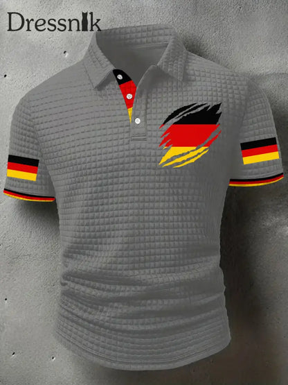 Herren Deutschland bedruckte Freizeit-Tops Grau / S