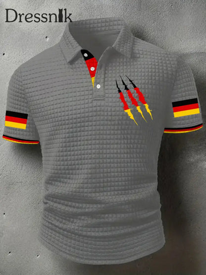 Herren Deutschland bedruckte Freizeit-Tops Grau / S