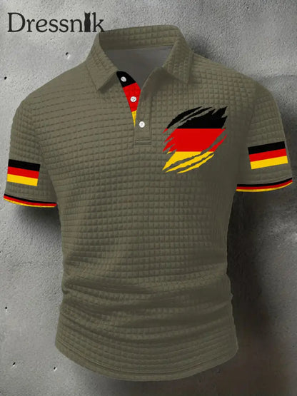 Herren Deutschland bedruckte Freizeit-Tops Grün / S