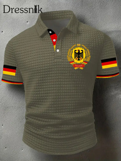Herren Deutschland bedruckte Freizeit Tops Grün / S