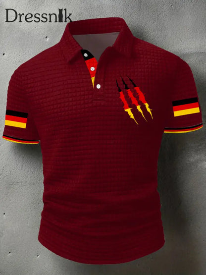 Herren Deutschland bedruckte Freizeit-Tops Rot / S
