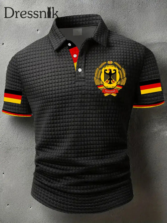 Herren Deutschland bedruckte Freizeit Tops Schwarz / S