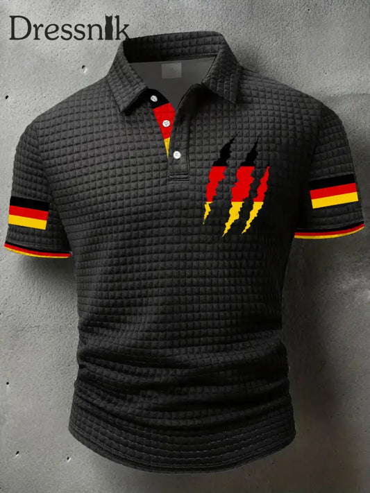 Herren Deutschland bedruckte Freizeit-Tops Schwarz / S