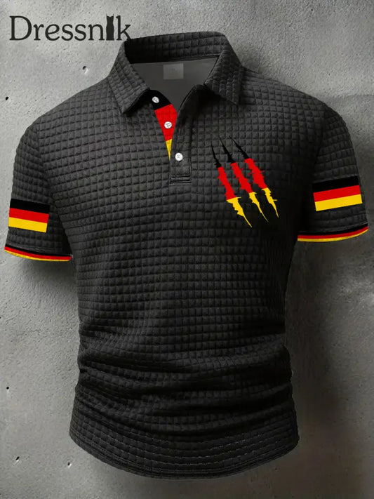 Herren Deutschland bedruckte Freizeit-Tops Schwarz / S