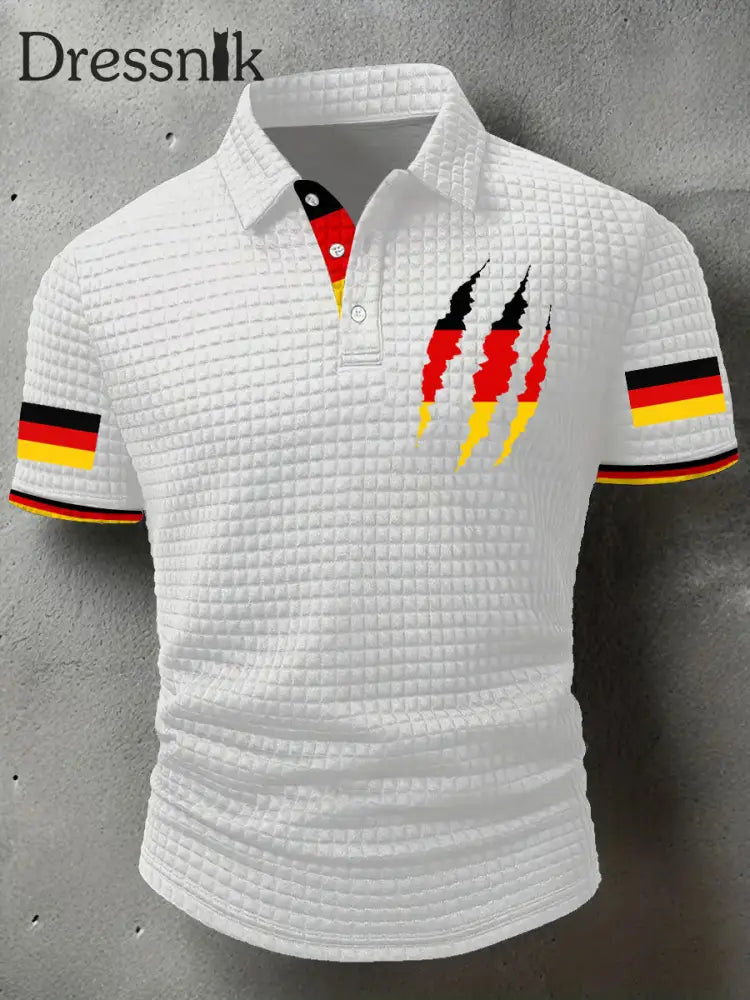 Herren Deutschland bedruckte Freizeit-Tops Weiß / S