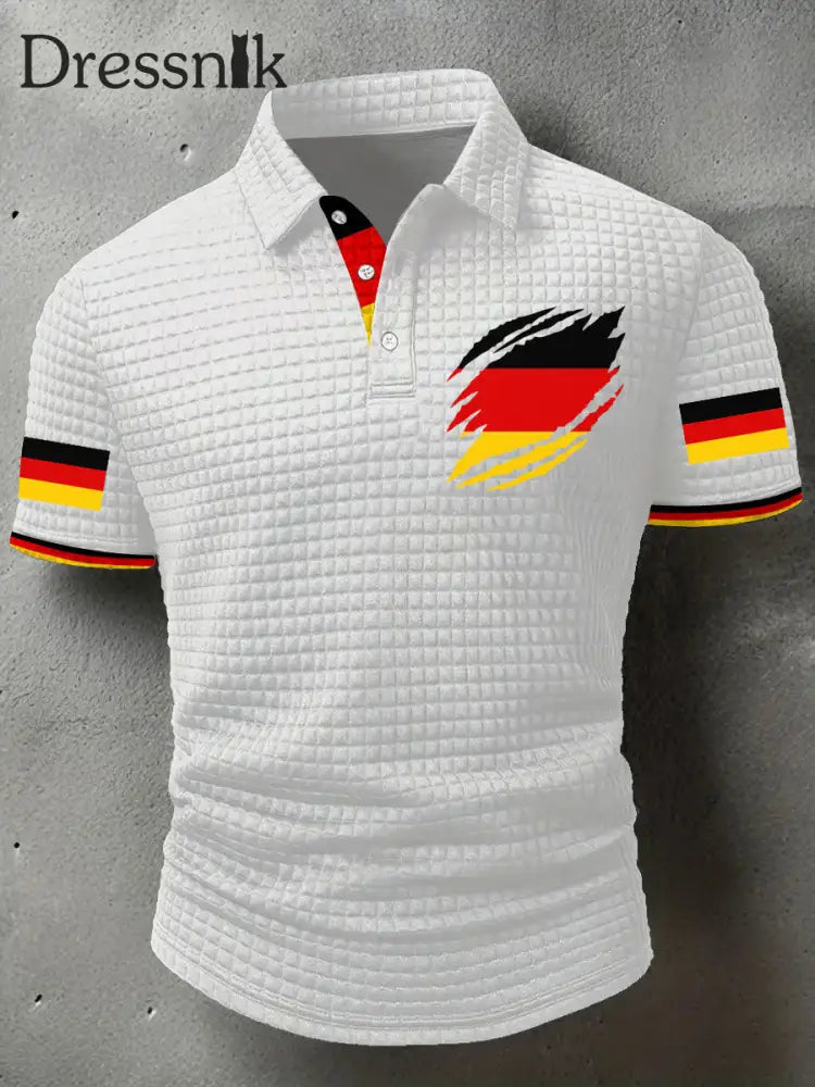 Herren Deutschland bedruckte Freizeit-Tops Weiß / S