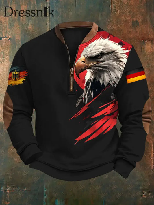 Herren Deutschland bedrucktes lässiges Sweatshirt als bild / S