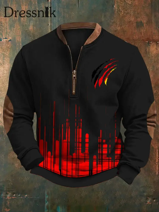 Herren Deutschland bedrucktes lässiges Sweatshirt als bild / S