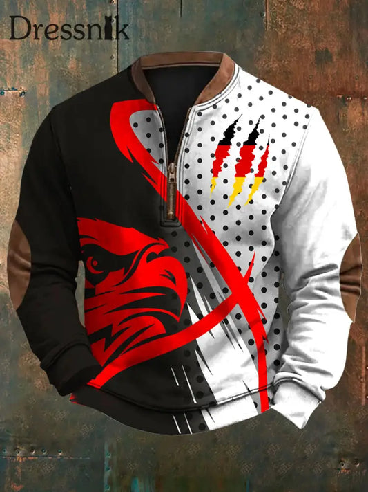 Herren Deutschland bedrucktes lässiges Sweatshirt als bild / S