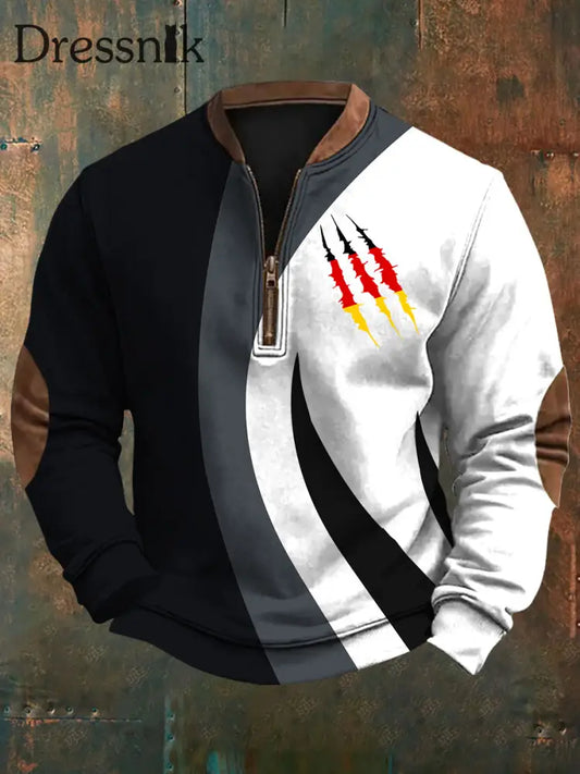 Herren Deutschland bedrucktes lässiges Sweatshirt als bild / S