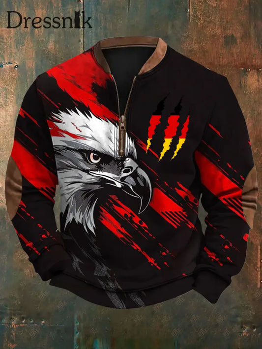Herren Deutschland bedrucktes lässiges Sweatshirt als bild / S