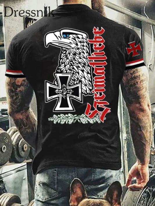 Herren Deutschland bedrucktes lässiges T-Shirt A / S