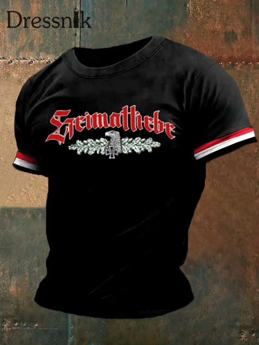 Herren Deutschland bedrucktes lässiges T-Shirt A / S
