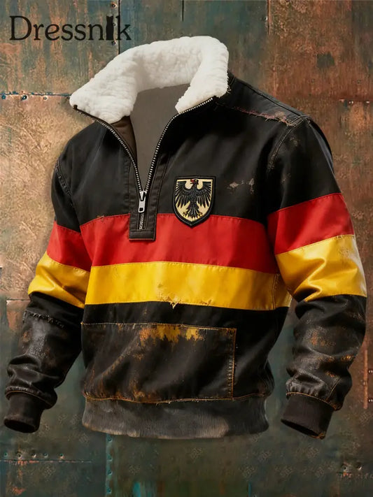 Herren Deutschland Design Reiß verschluss Hoodie als bild / S