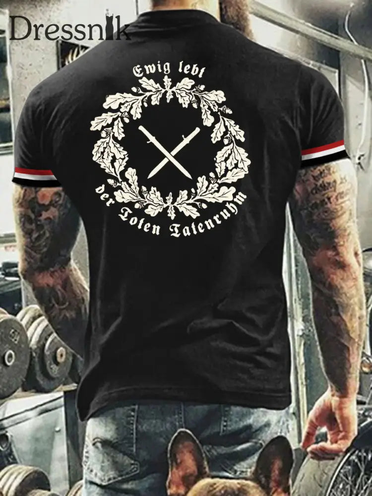 Herren Deutschland Ewig lebt der Toten Taten ruhm T-Shirt