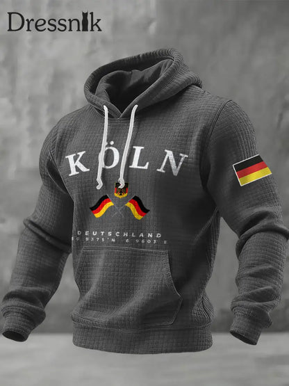 Herren Deutschland Köln Bedruckt Hoodie Grau / S