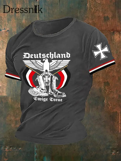Herren Deutschland Reichs adler Ewige Treue T-Shirt Grau / S