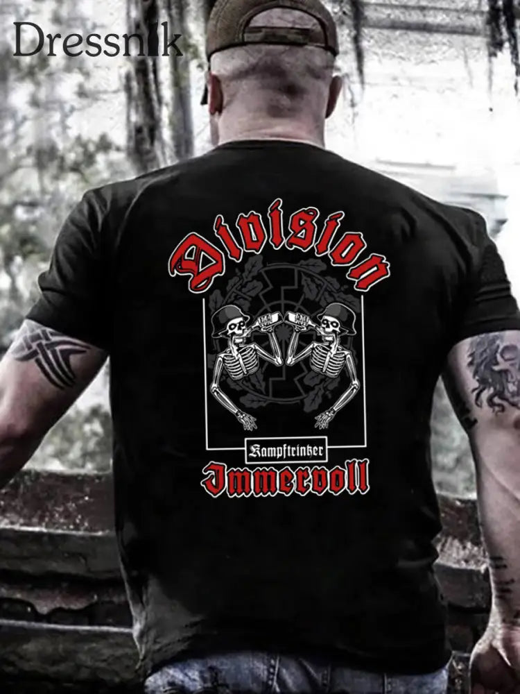 Herren Division Immer voll Bedrucktes Kurzarm T-Shirt