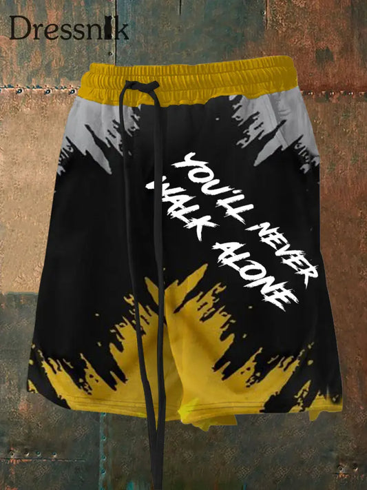 Herren Dortmund Sie gehen nie alleine Shorts Gelb / S