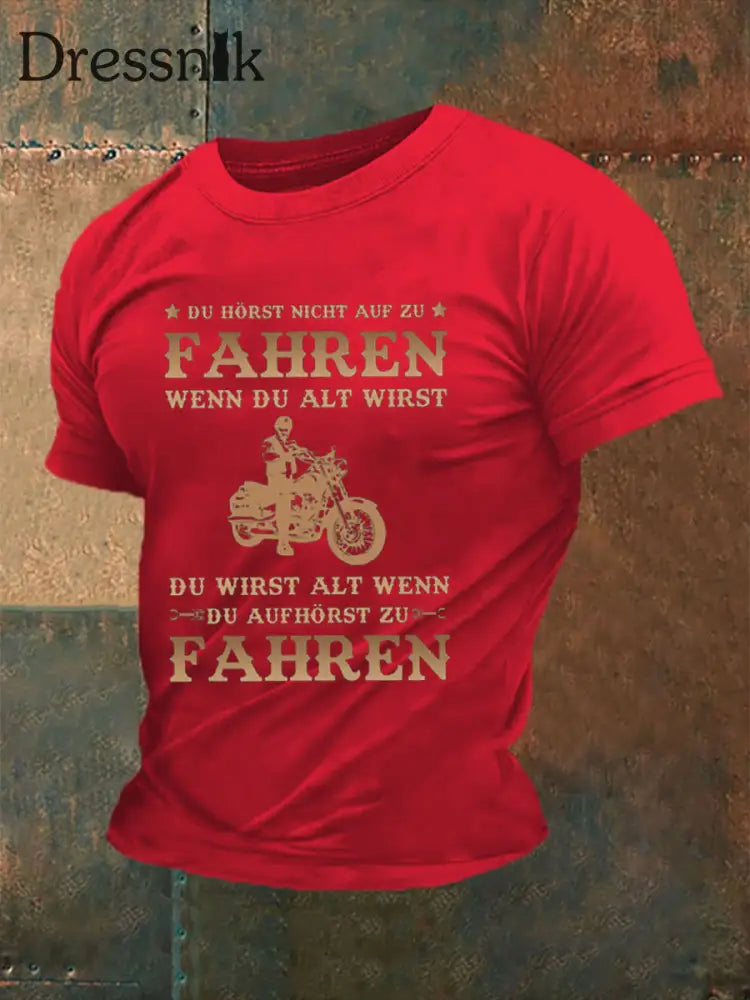 Herren Du hörst nicht zu fahren T-Shirt Reines Rot / S