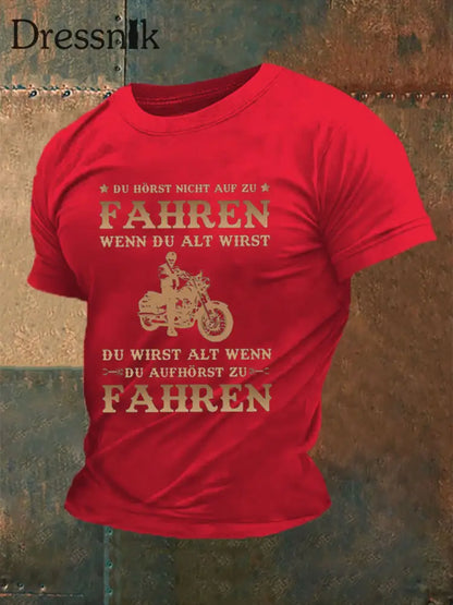 Herren Du hörst nicht zu fahren T-Shirt Reines Rot / S