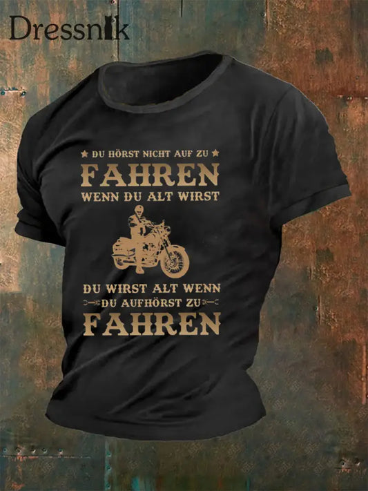 Herren Du hörst nicht zu fahren T-Shirt Schwarz / S