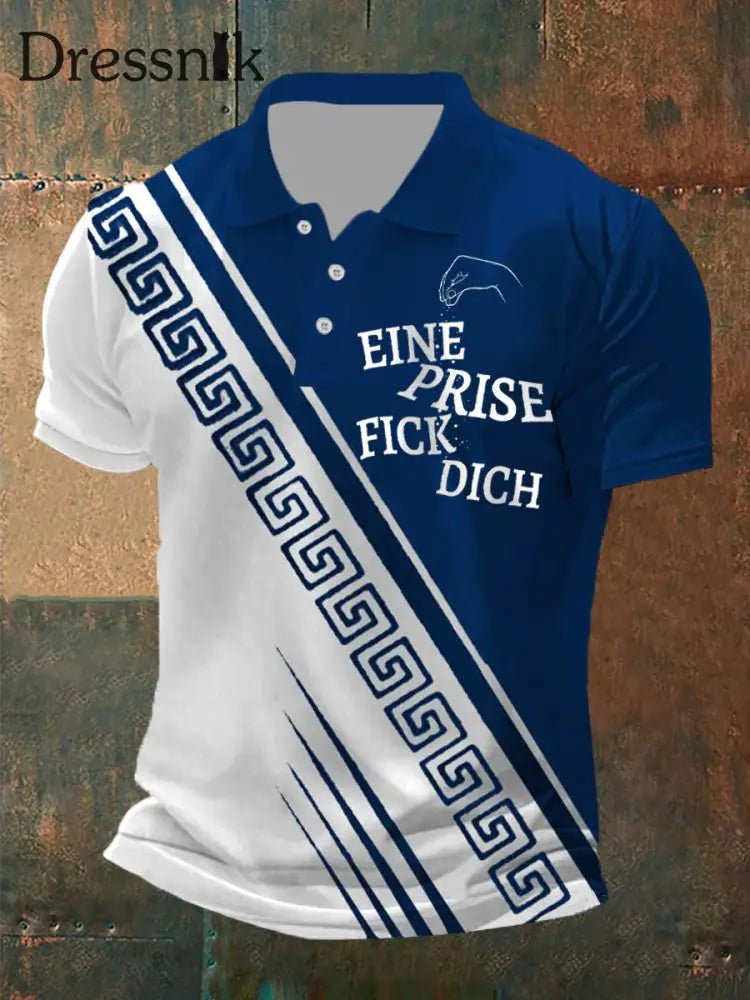 Herren Ein Prise Fick Dich Kurzarm-Polos hirt Blau / S