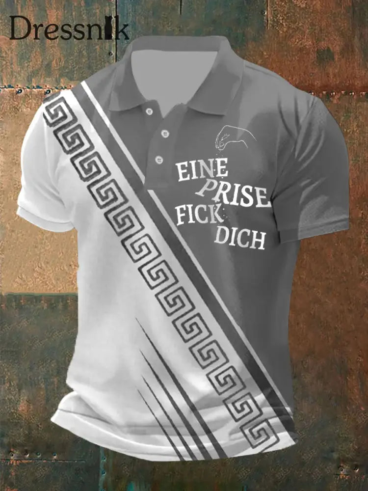 Herren Ein Prise Fick Dich Kurzarm-Polos hirt Grau / S