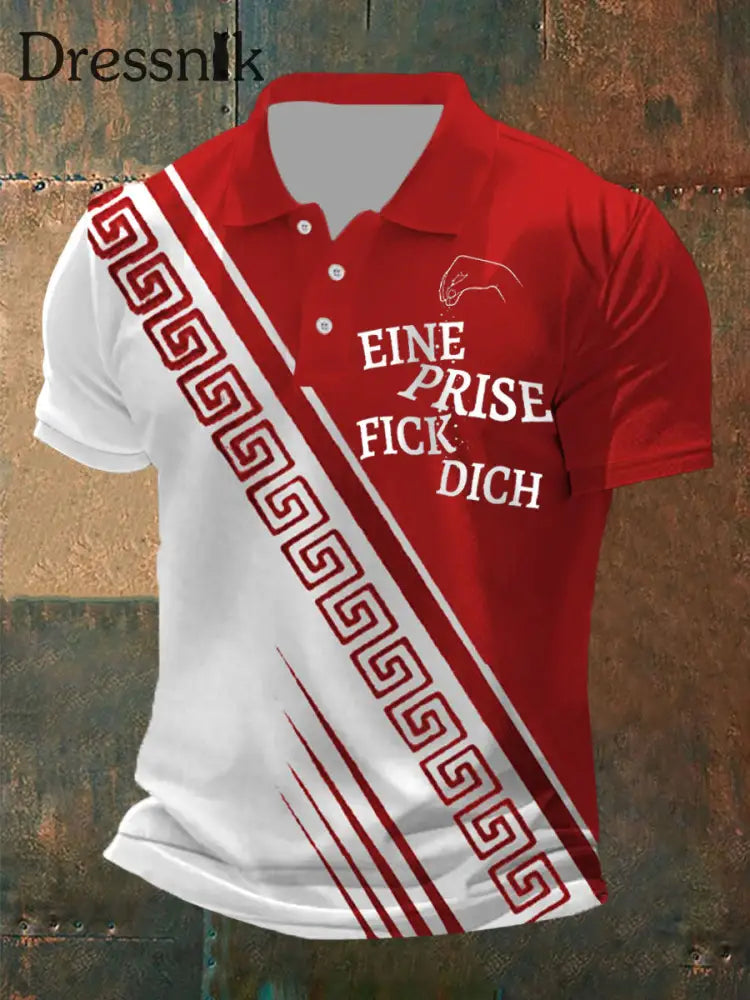 Herren Ein Prise Fick Dich Kurzarm-Polos hirt Rot / S