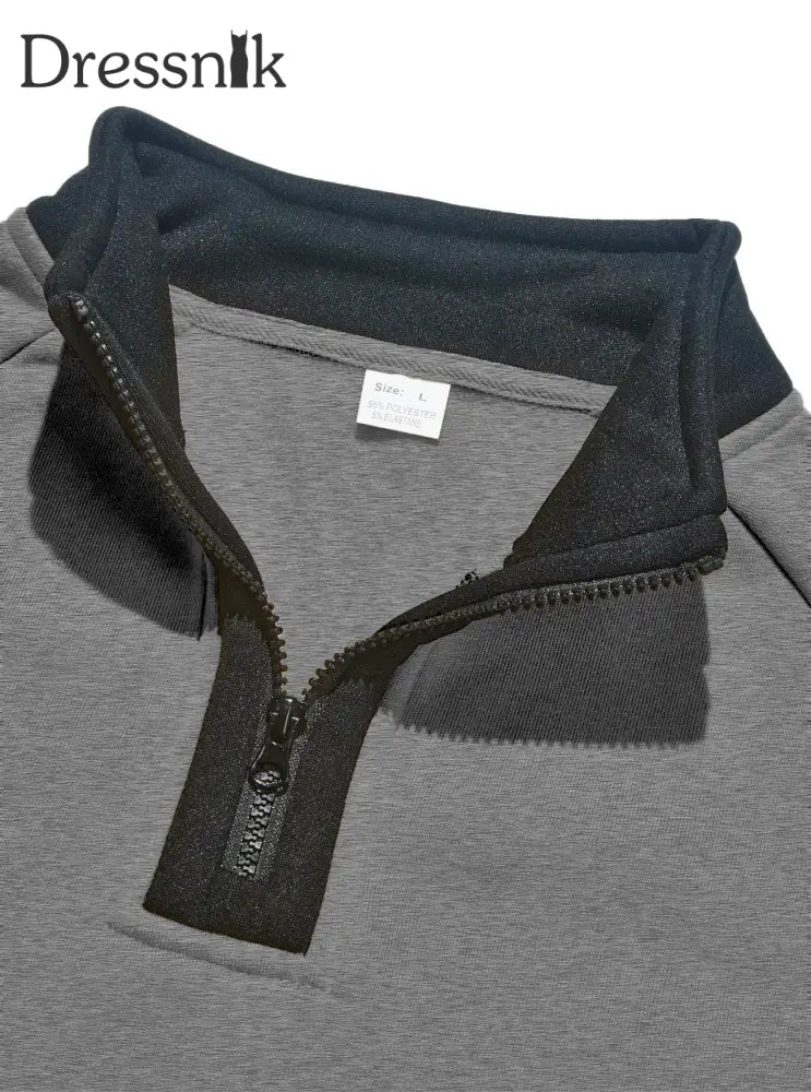 Herren einfarbiger Halb-Zip-Pelz-Pullover