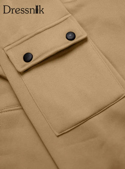 Herren Einfarbiger Taschen-Plüsch-Fleece-Hoodie
