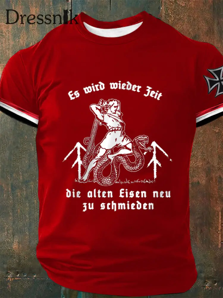 Herren Es wird Zeit die alten Geister zu rufen! Bedrucktes Kurzarm-T-Shirt Rot / S